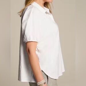 ✨Pure Jill Relaxed Button-Front Top White Size XL